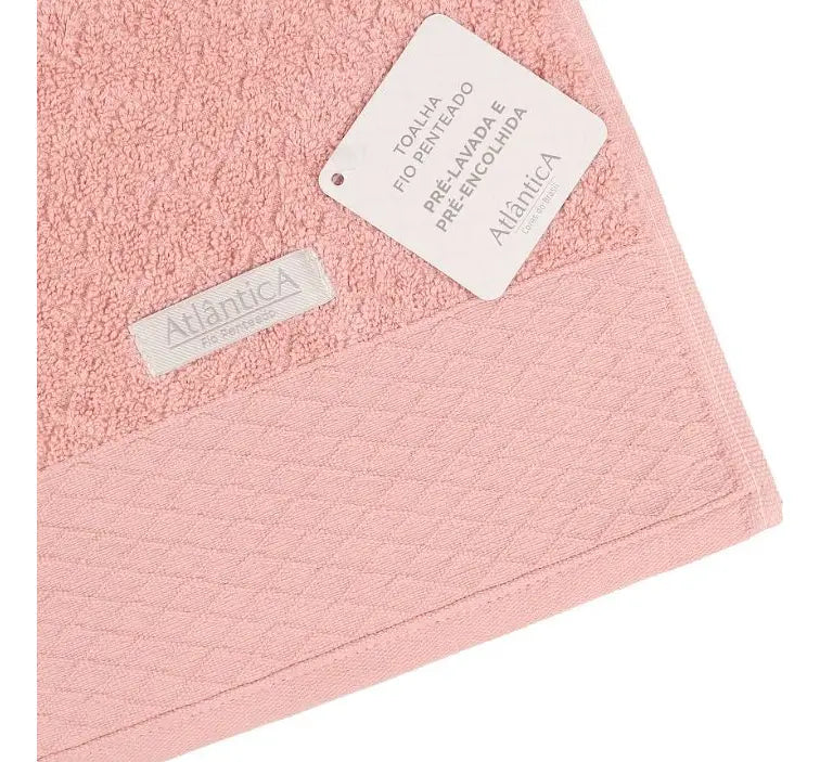 Kit Toalha de Banho Gigante e Rosto Capri Atlântica - Rosa (2 peças)