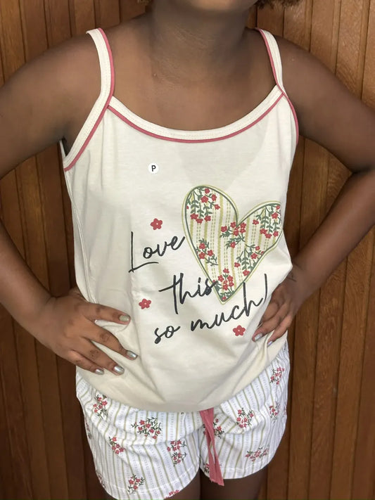 Pijama Feminino Brezzi Modelo Alcinha - 100% Algodão