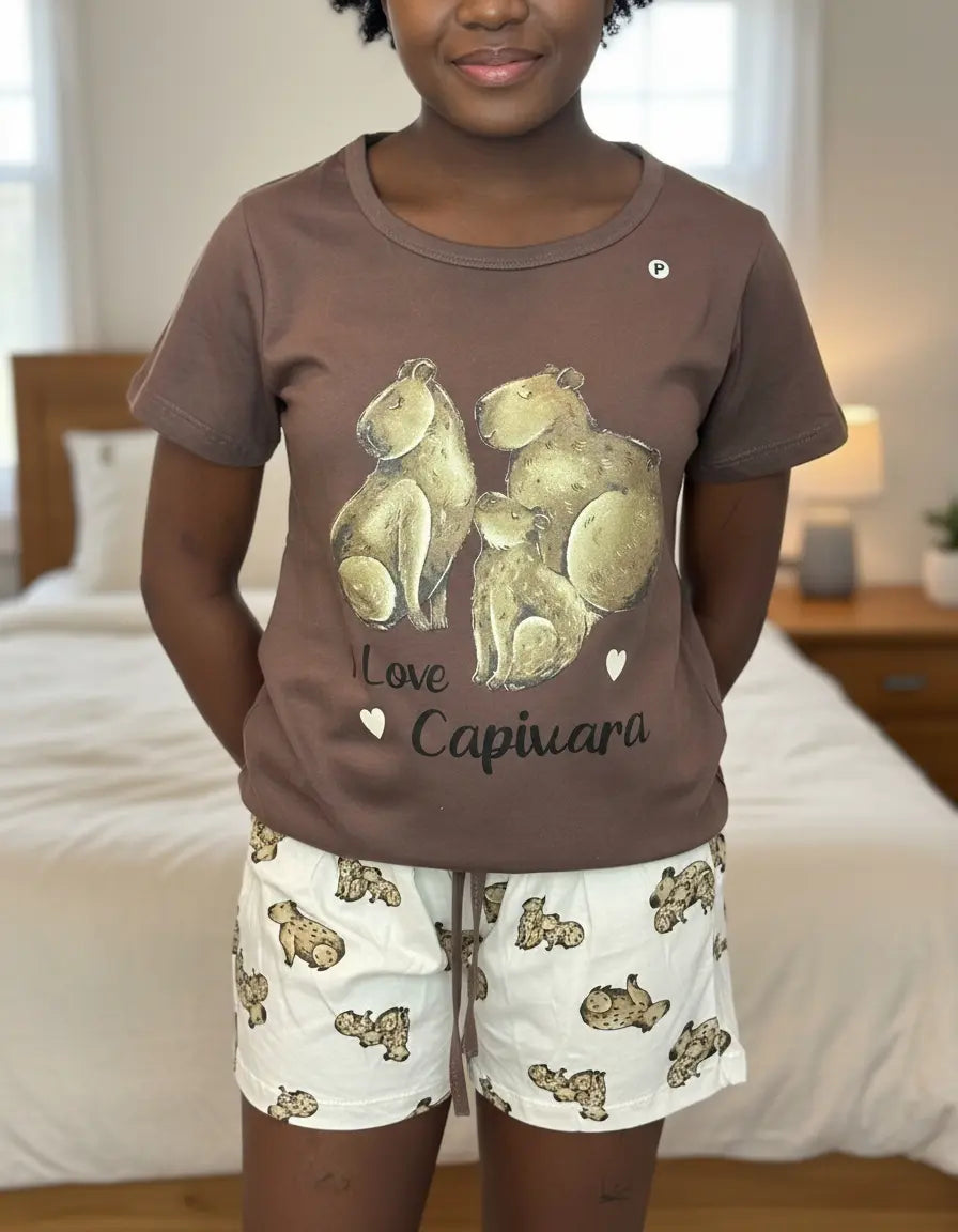 Pijama Baby Look Capivara